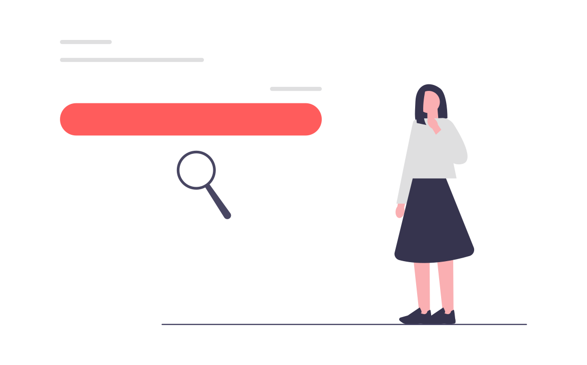 Illustration of a person working on a spreadsheet