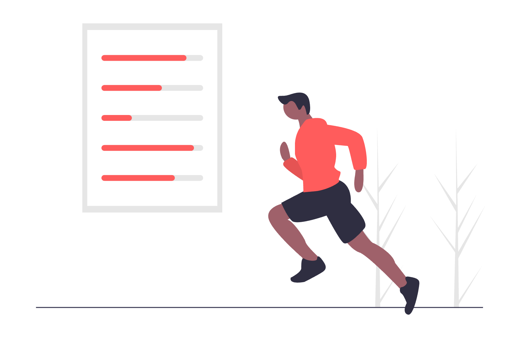 An illustration of a person running