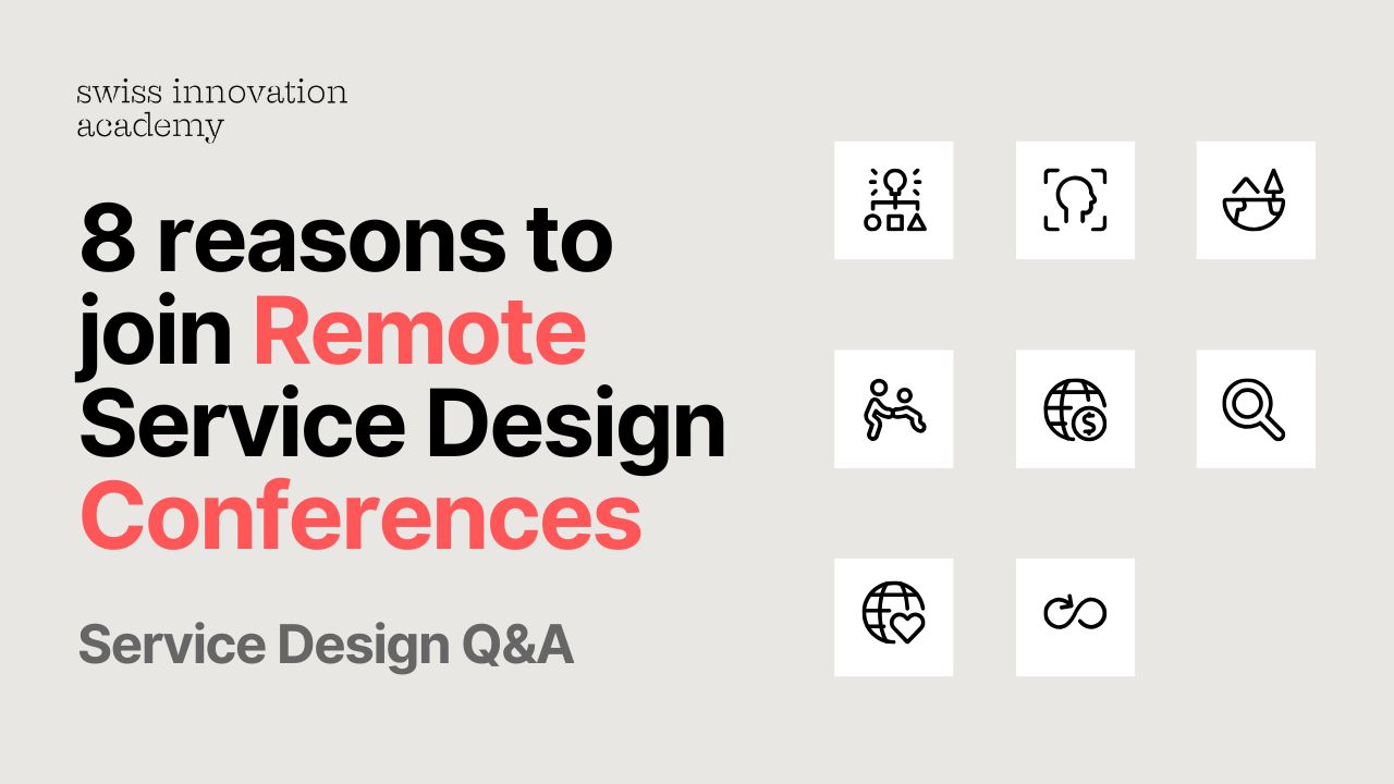 A video thumbnail showing the title: 8 reasons to join remote Service Design conferences